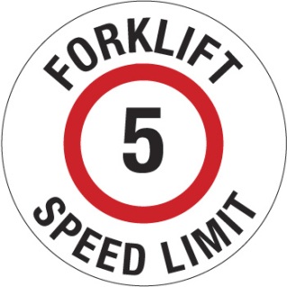 SIGN - FORKLIFT SPEED LIMIT 5K - SF4-A (450MM)